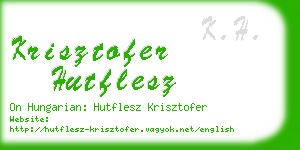 krisztofer hutflesz business card